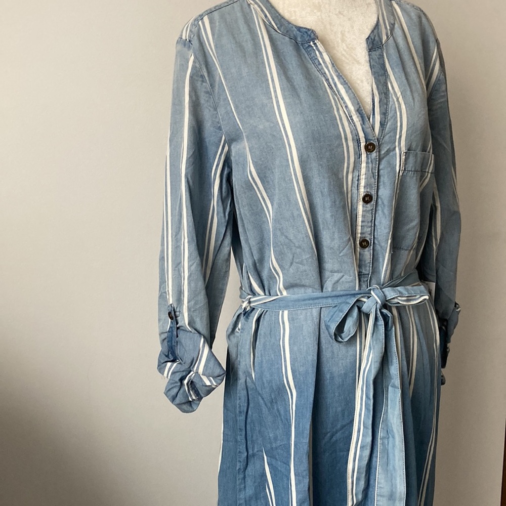 Luxology Long Sleeve Shirt Dress M (10) - Picture 6 of 16